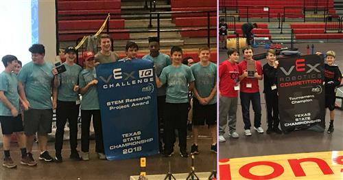 Two Cain Middle School Robotics Teams Advance to World Championship 